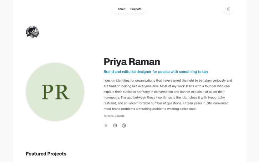 Creative Portfolio template preview