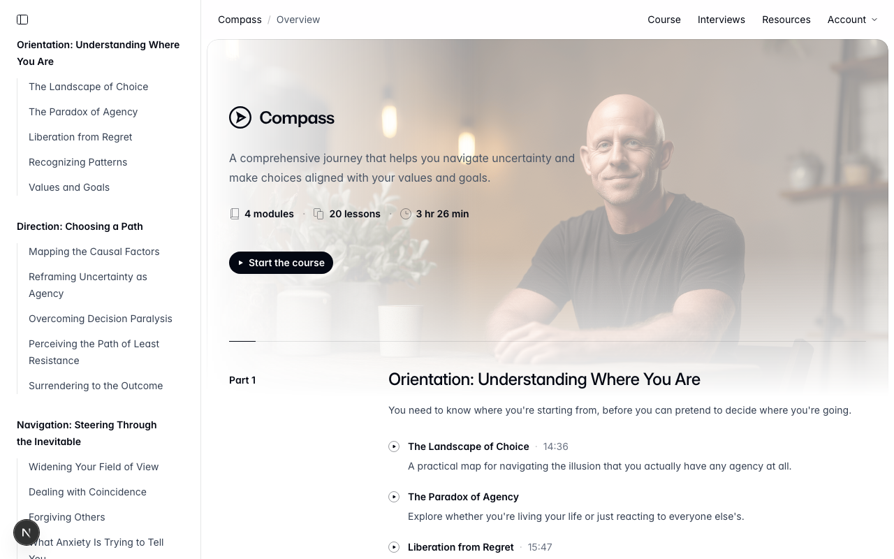 Online Course template preview