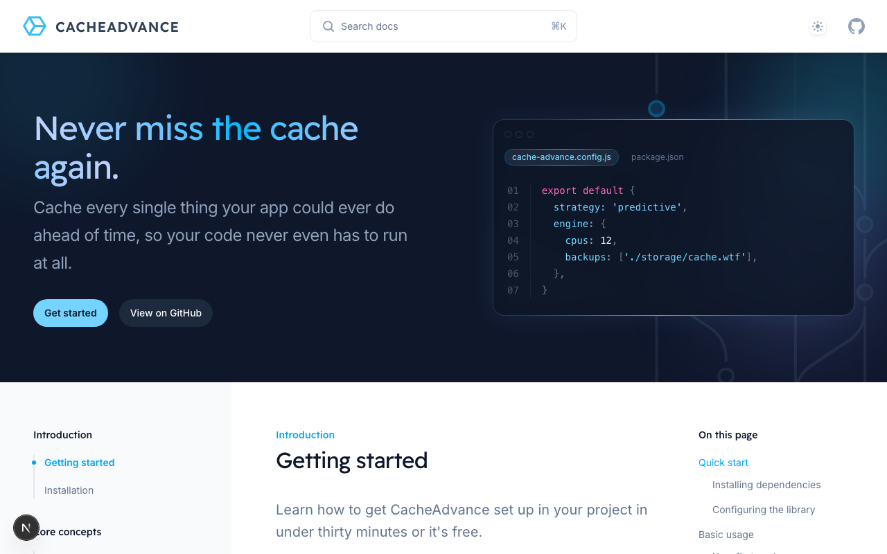Documentation template preview